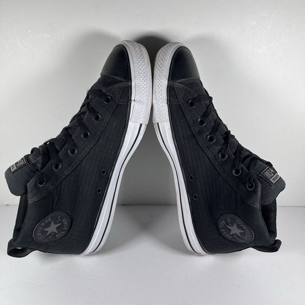 Converse Chuck Taylor All Star Street Mid Black Shoes Sneakers Men's Size 10 - Picture 5 of 8